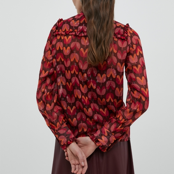 MAX & CO FIL COUPÉ CHIFFON SHIRT - Picture 2 of 11